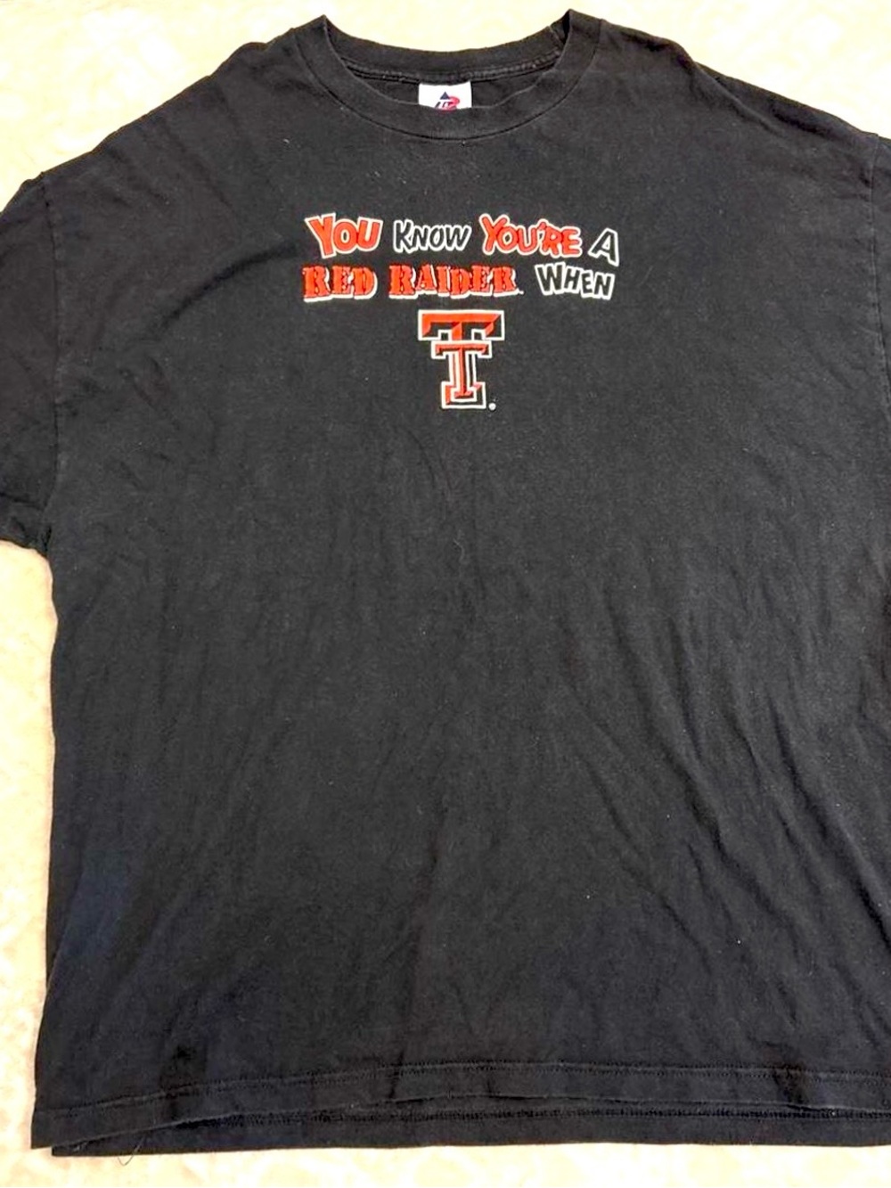 Black Texas Tech 'Red Raider' Graphic Tee